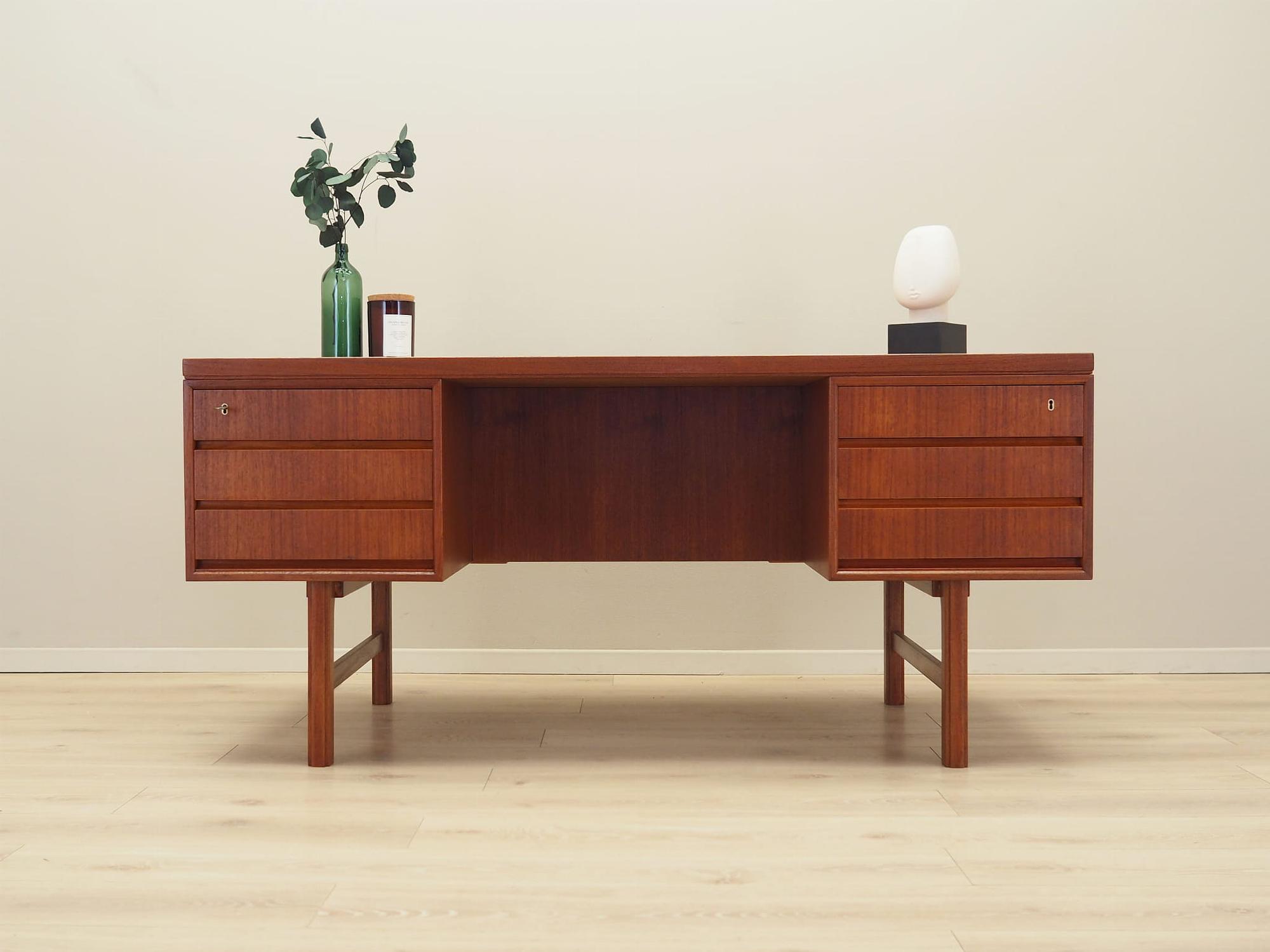 Schreibtisch Teakholz 1970er Jahre 1