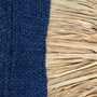 Kissenbezug Baumwolle Bast Blau Natur 3