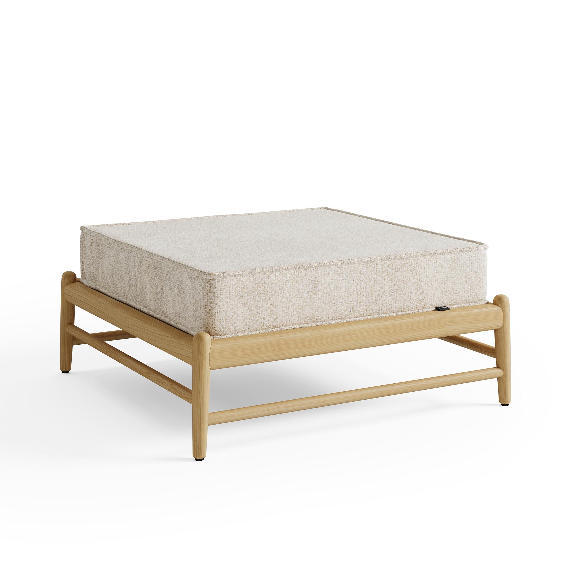 NOA Stool Teak Wood Cushion Brulé 0