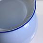 Vintage Vase Frosted Glass Opalina Filigrana Blue 1970s 1
