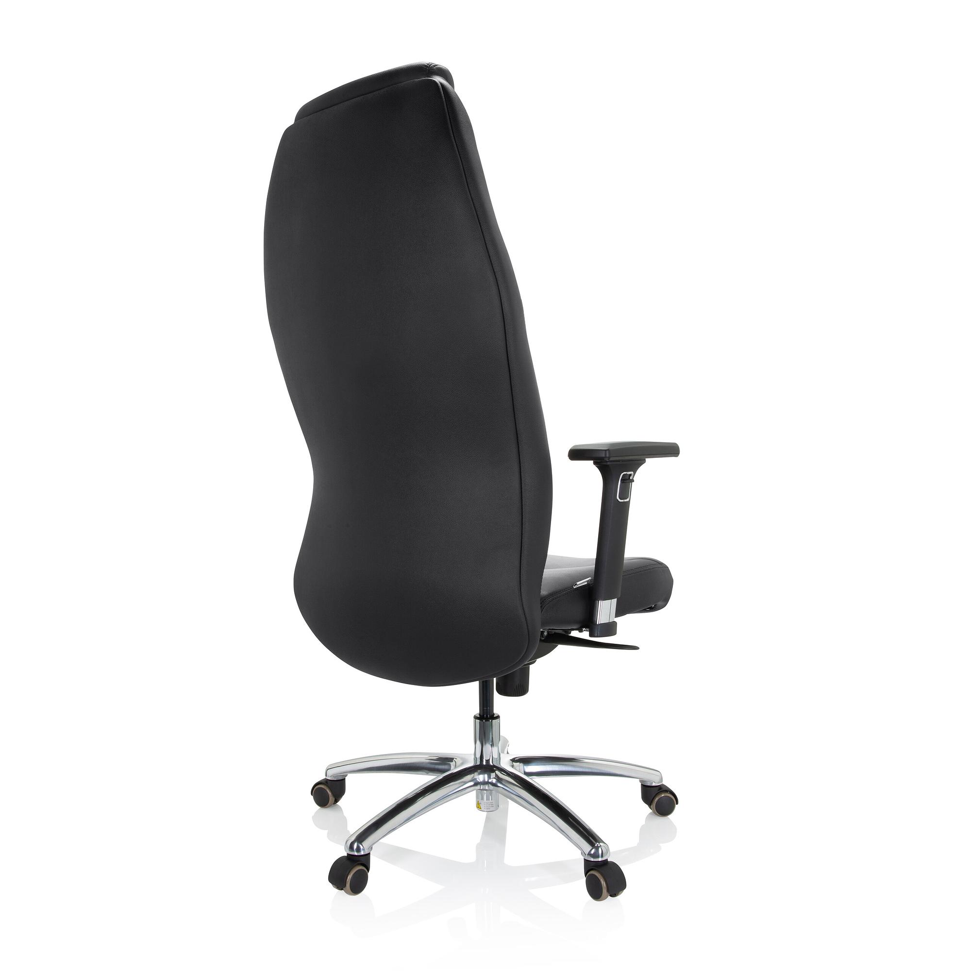 FERRARA Bürostuhl Leder Schwarz 7