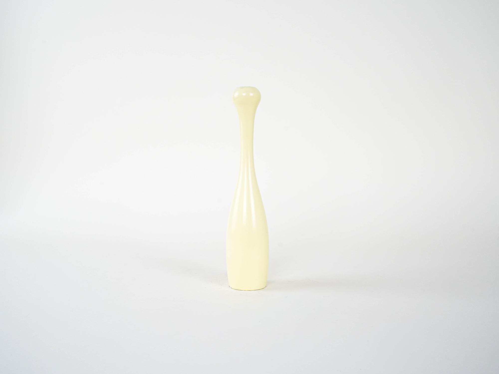 Candlestick 1970s Pastel White 1