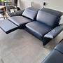 2x Sofa 2,5-Sitzer Leder Dunkelblau 2