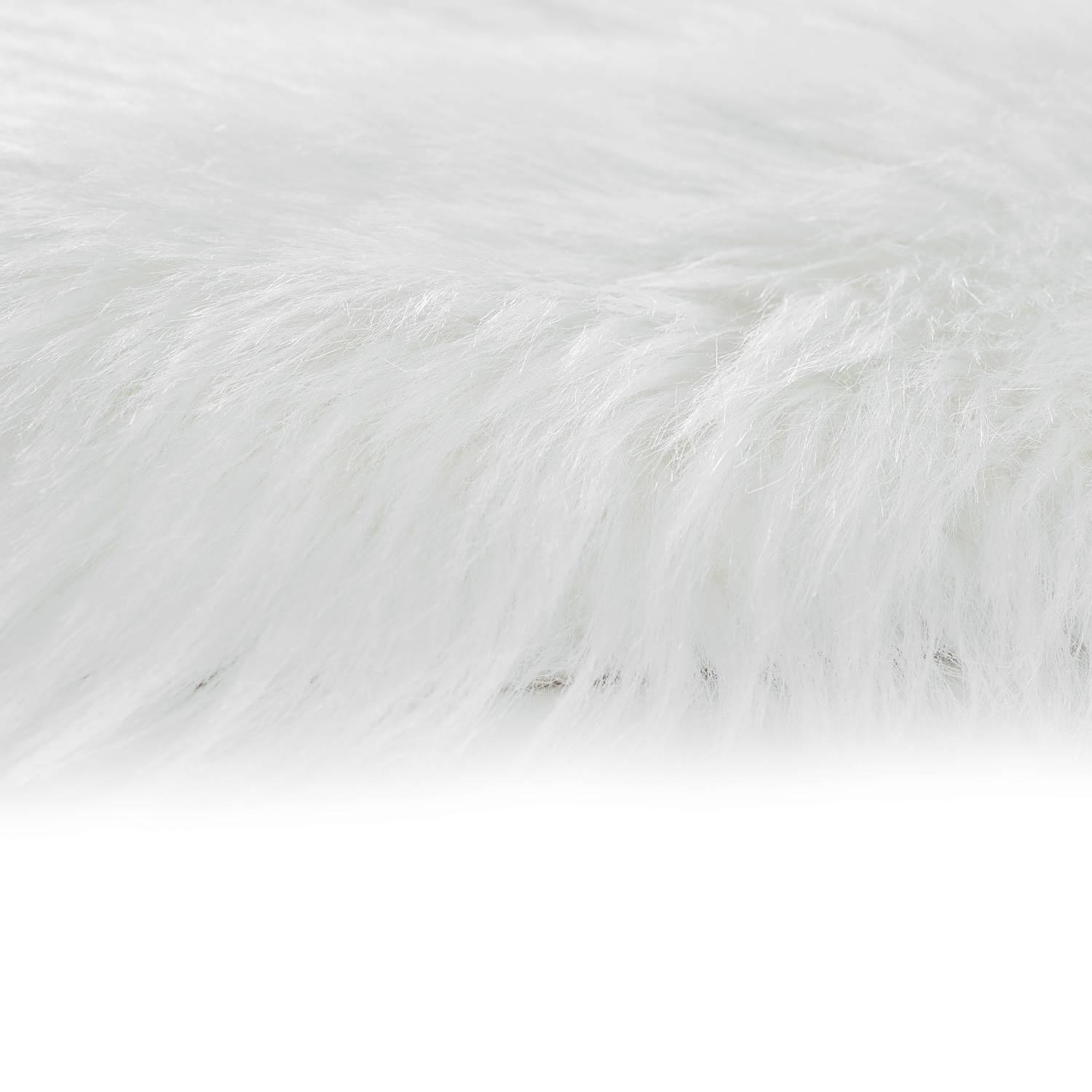 Fellteppich Ovium Acryl / Polyester Weiß 3