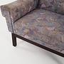 Vintage armchair beech wood textile violet 1960s 14
