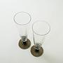 2x Champagne glasses Glass Transparent 1970s 5
