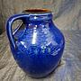 Vintage Vase Keramik Blau  1