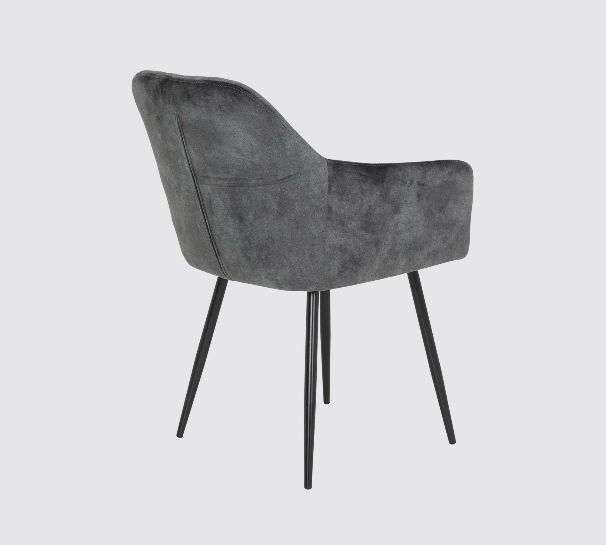 2x Armchair upholstered in tufted velvet, medium grey 3