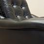 Armchair Faux Leather Black 1980s 13