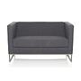 BARBADOS 2-seater sofa fabric grey 0