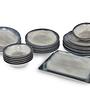 Tableware set 26-pc. Porcelain Blue Brown 2