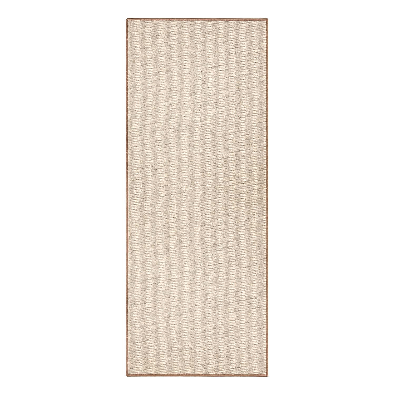 Läufer Bouclé Kunstfaser Beige 80 x 200 cm 0