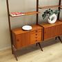 Wall shelf Teak wood 1960s 4