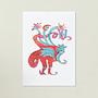 Stampa d'arte Python multicolore 2