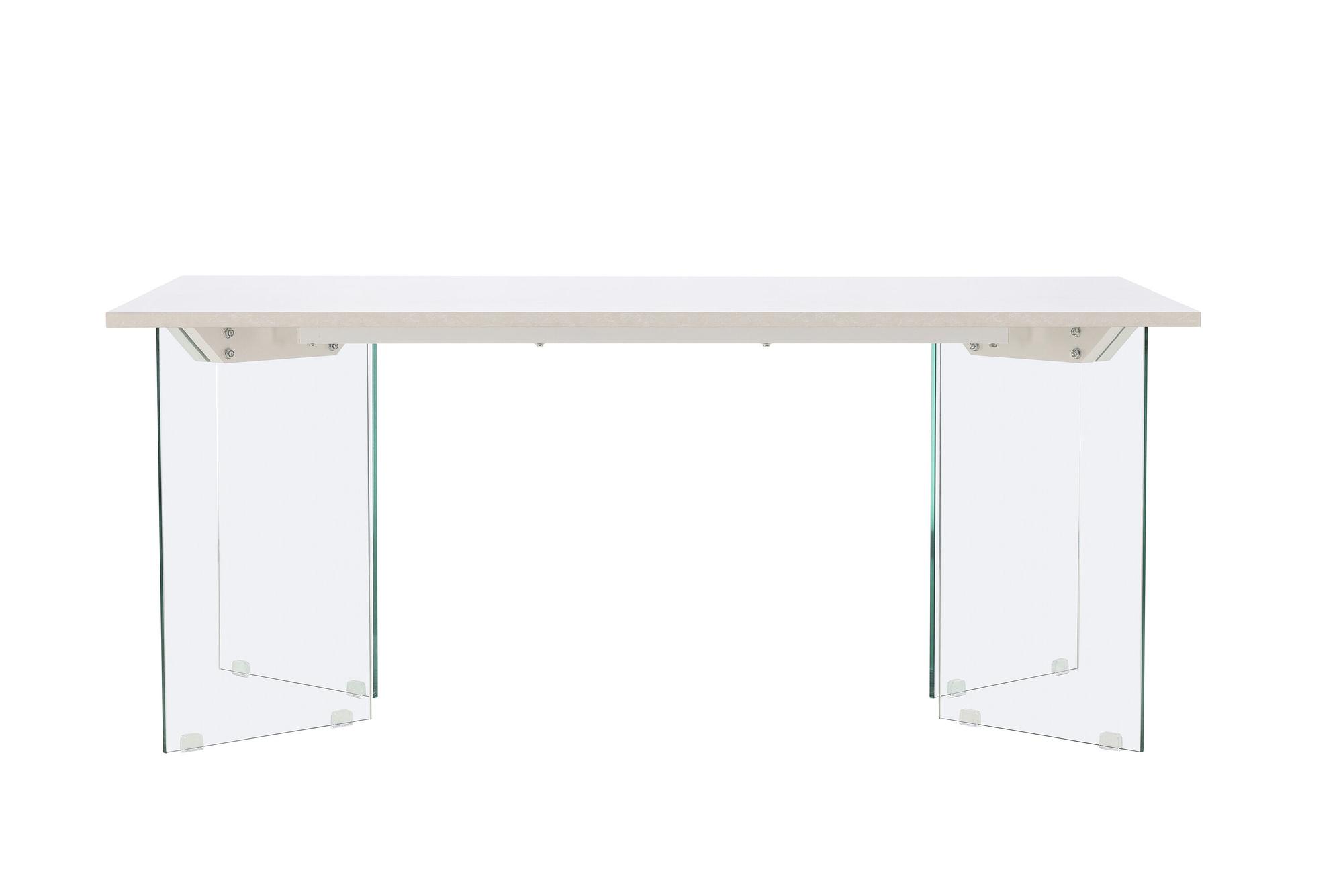Ester Dining Table Glass Concrete look 100x180cm 6