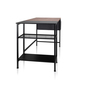 Desk with side shelf Black Brown 120 x 60 cm 2