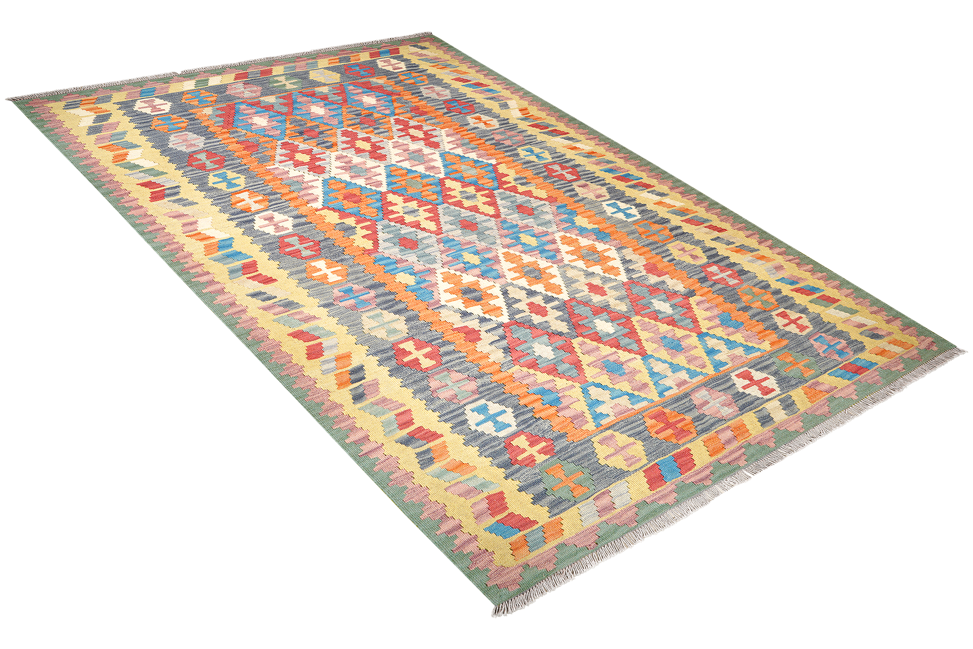 Kelim Gashgai Carpet Wool Multicolored 2