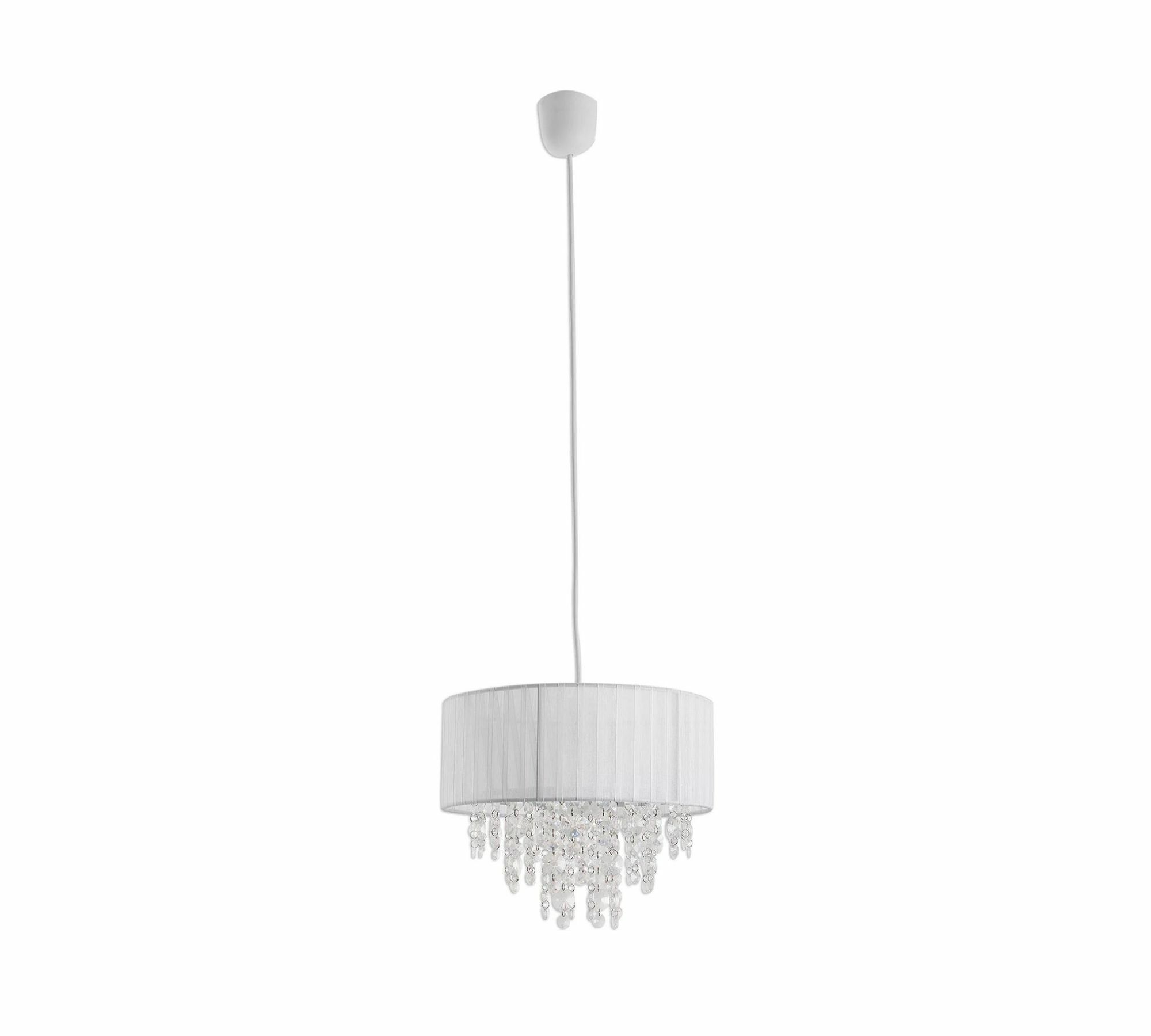 Pendant lamp 1-bulb textile plastic 3