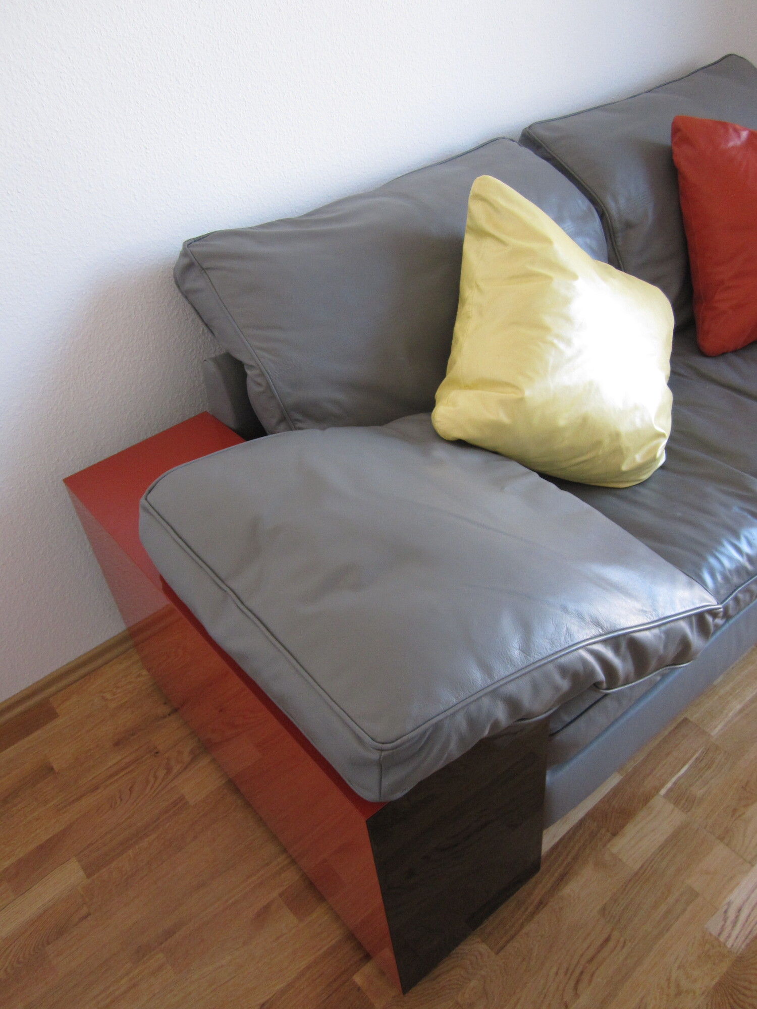 Lota Sofa Leder Grau 3