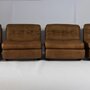 4x Vintage Mario Bellini Amanta Sessel Leder Braun 4