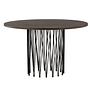 Dining Table Black Mocha Veneer Ø120cm 8