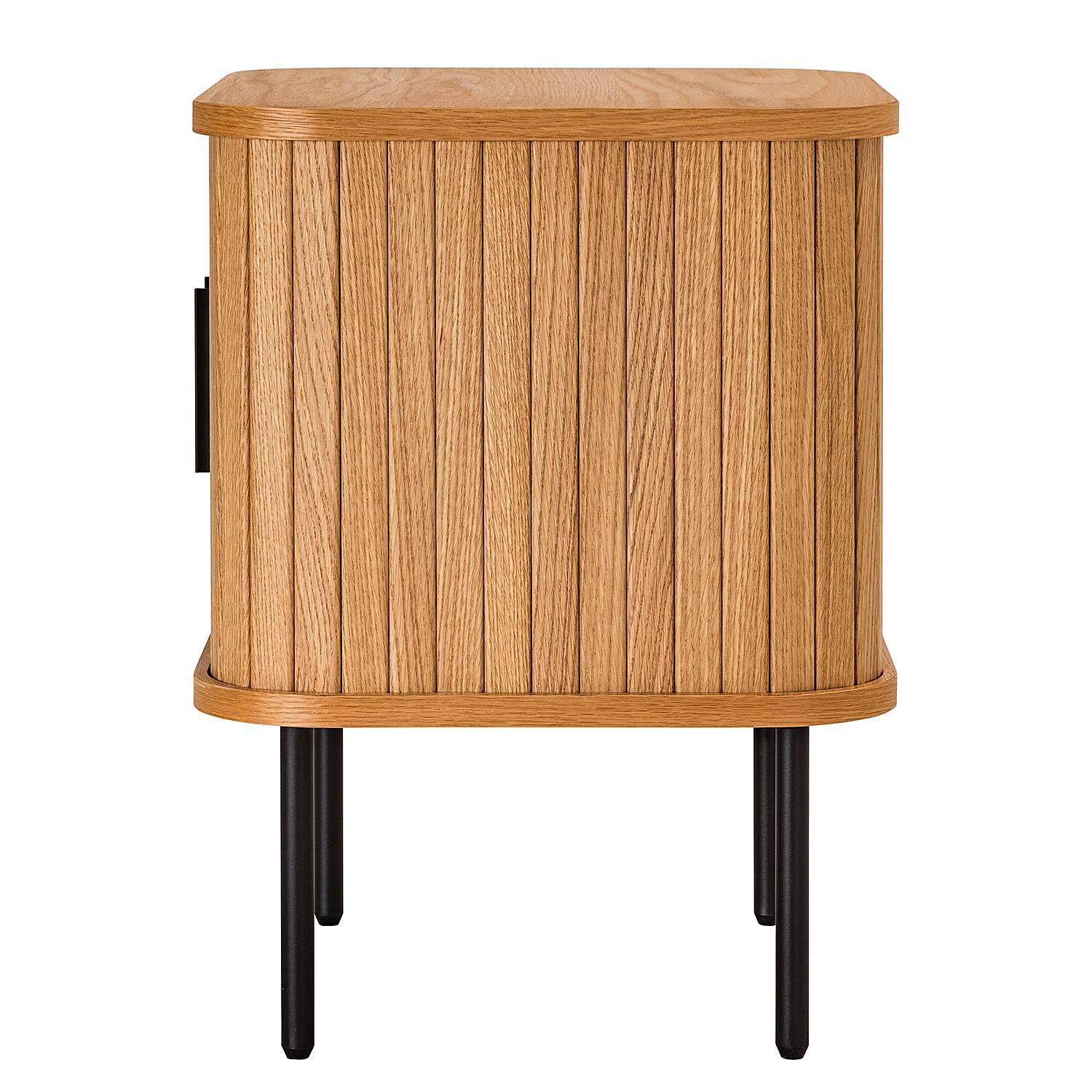 Nightstand BARAWOH real wood veneer oak 3