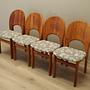 Teak wood chairs set of 4 Light brown 1960s 6
