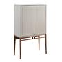 Hohes Sideboard Walnussfurnier Creme 0