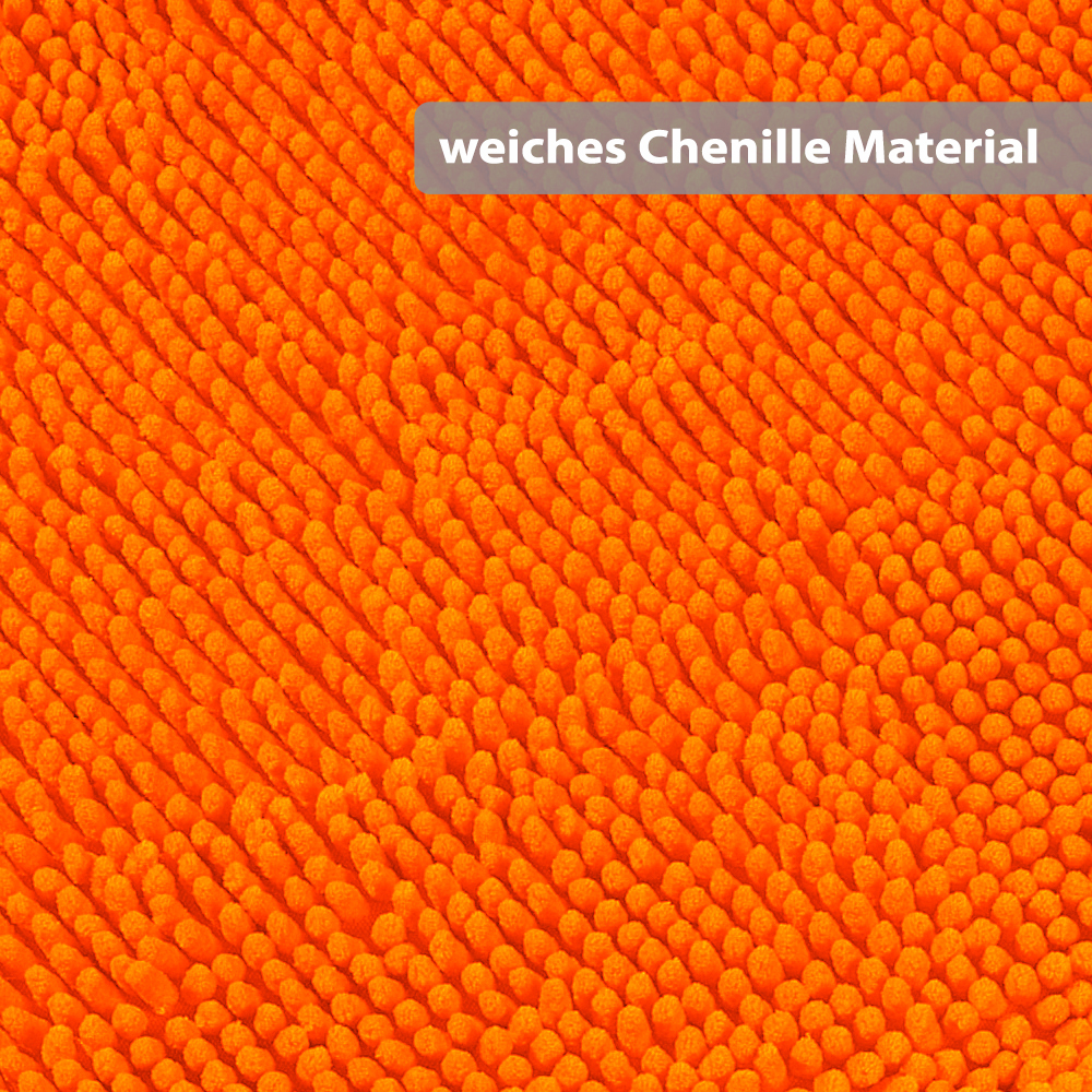 Mikrofaser Eckbadematte Orange Öko-Tex Standard 100 1