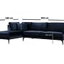 Papira Ecksofa Links Marineblau 5