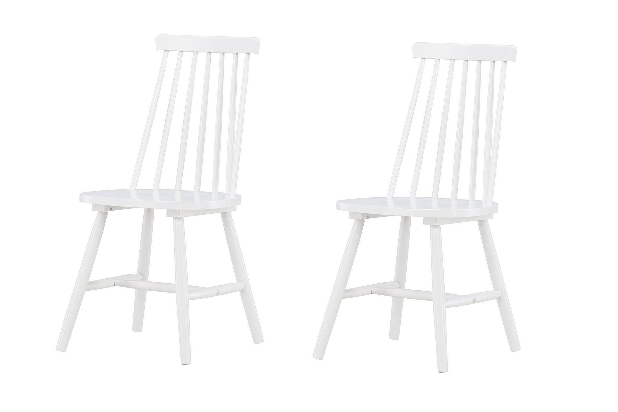 Lönneberga 2x Esszimmerstuhl- Set Kautschukbaum Weiß 1