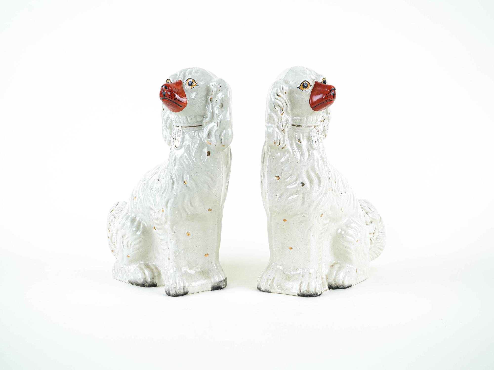 Spaniel Figures Ceramic White 5