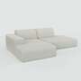 Pyllow Sofa Récamiere Links Webstoff Lichtgrau 2