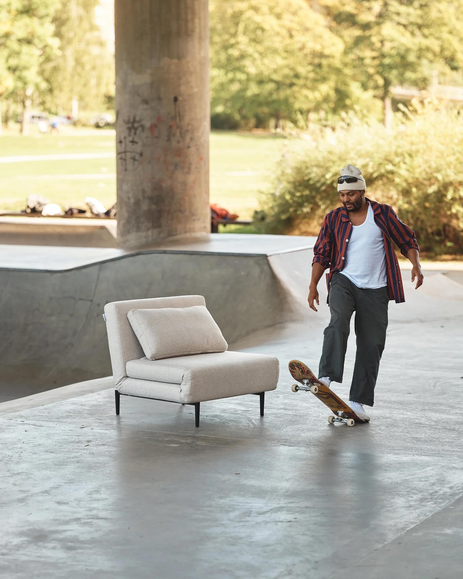 Ormen Schlafsessel Creme 90x200cm 0