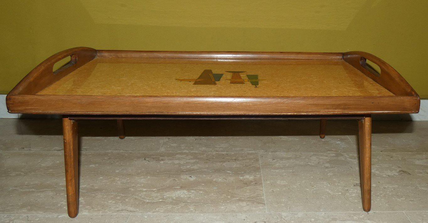 Couchtischtablett Art-déco Holz 1930er Jahre 0