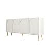 Lyon 80 Console Cream Gold Wood Veneer 6