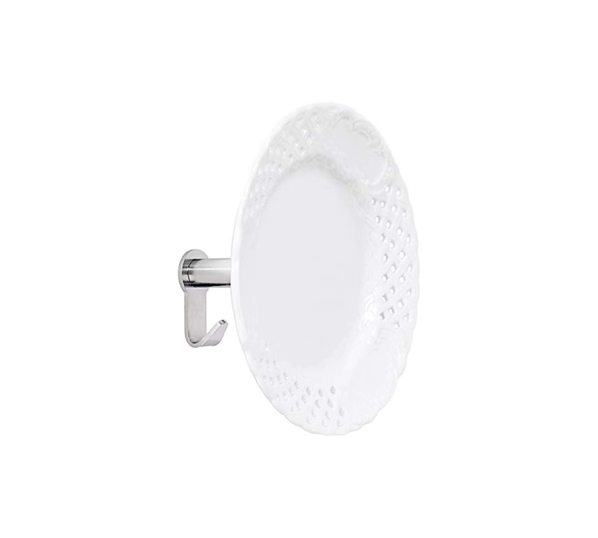 China Wandhaken Porzellan Metall Weiß 0