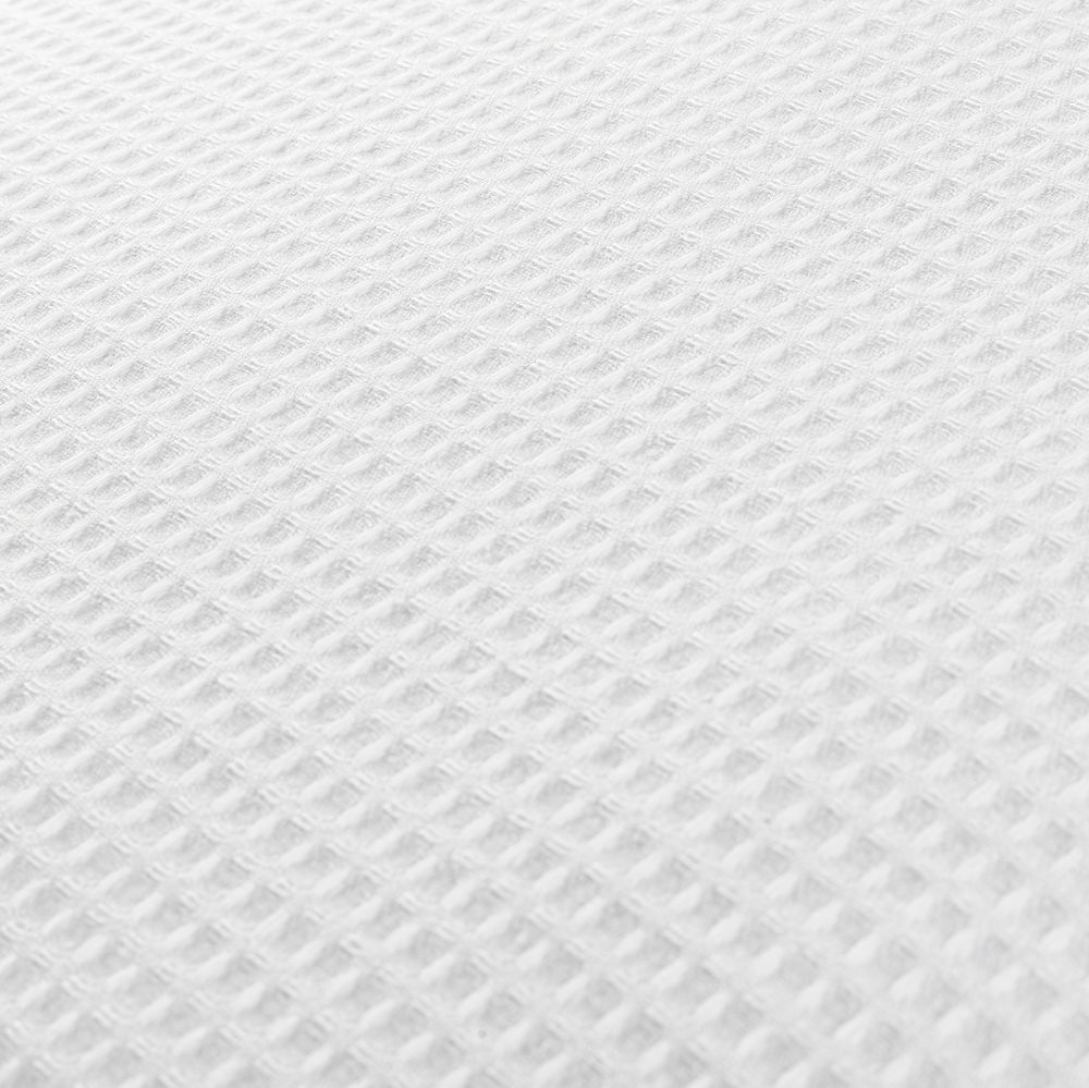 Kissen und Decken Set aus Waffelpiqué 100% Baumwolle Weiß  4