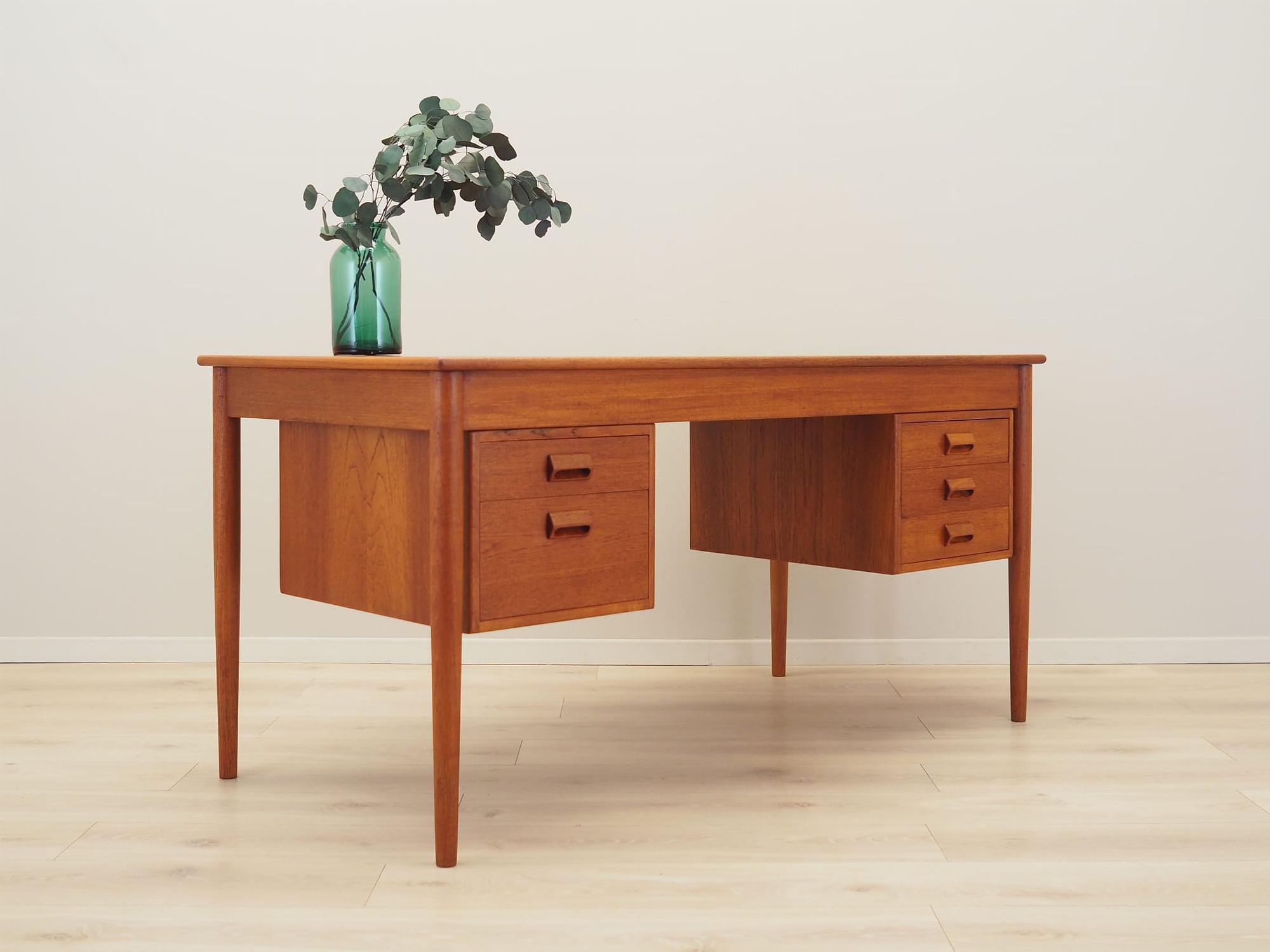 Schreibtisch Teakholz 1960er Jahre 4