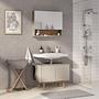 Vanity unit LINDHOLM Oak Semi-solid Taupe 2