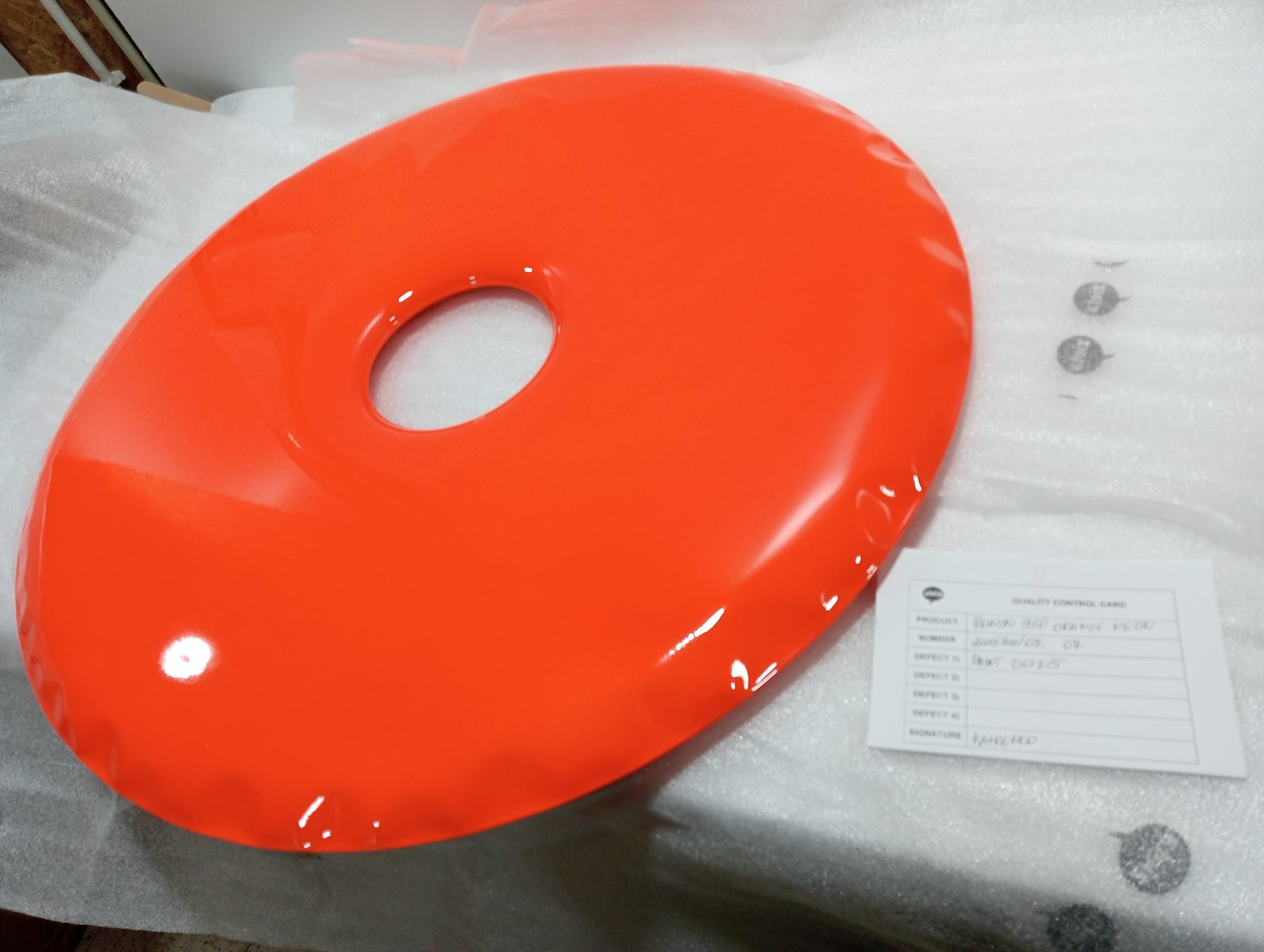 Rondo Spiegel 950  Edelstahl Orange Neon 0