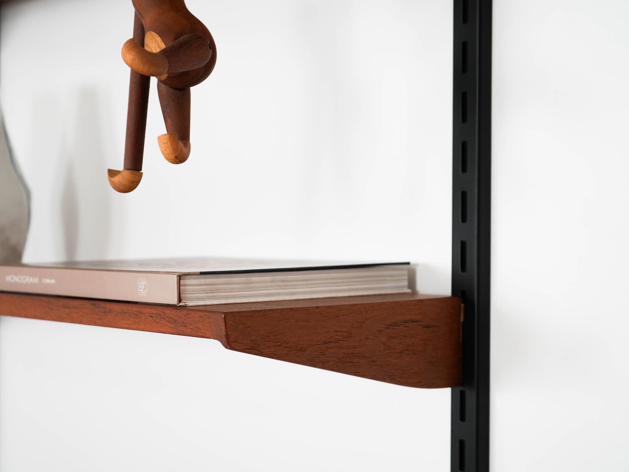 Modular teak shelving unit 1960s 10