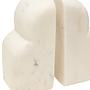 2x Savio Buchstützen Marmor Weiß 8