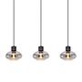 3-Flammig Laport Pendelleuchte Gusseisen Rauchglas Schwarz 3