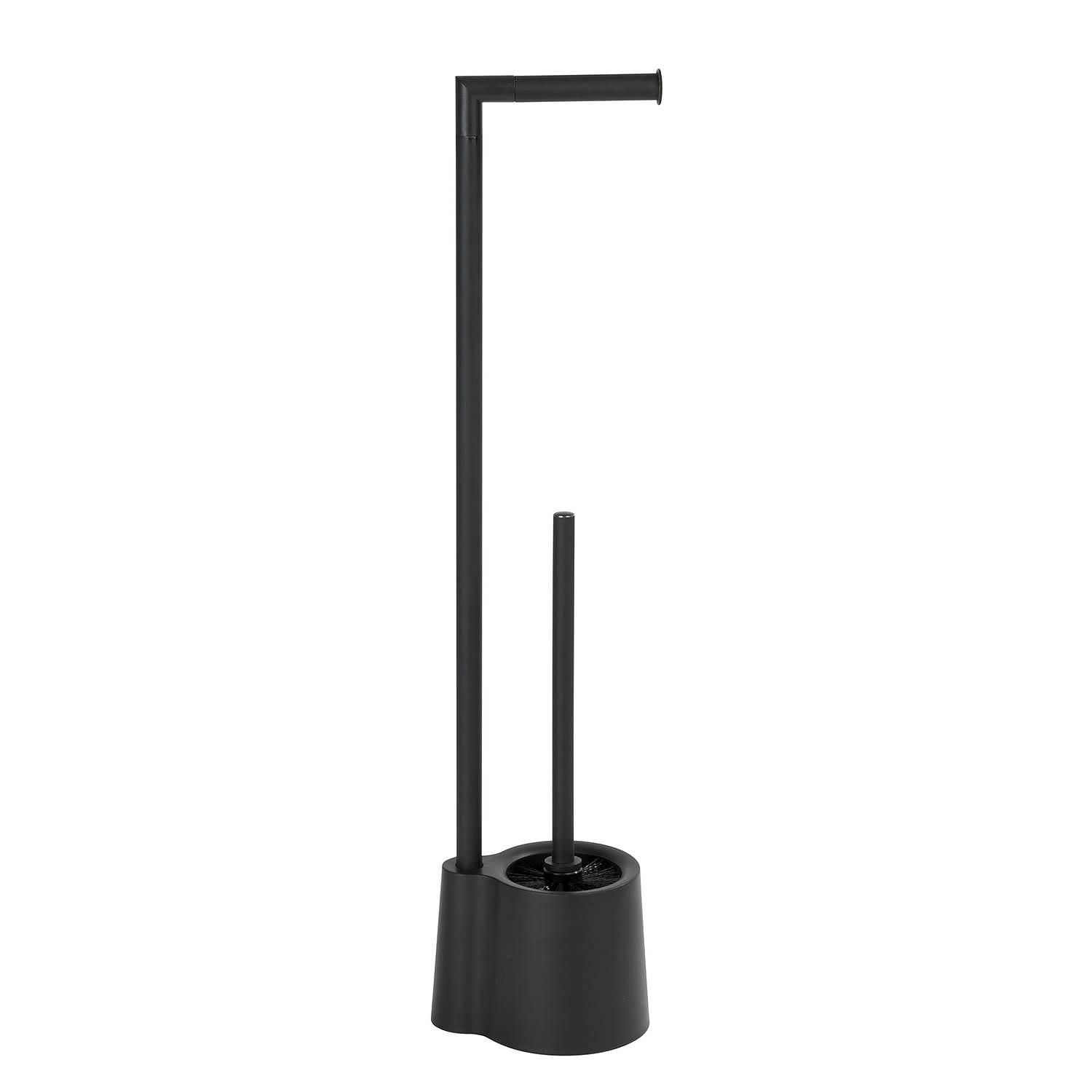 Toilet Brush Set Avola Polypropylene Stainless Steel Matt Black 2