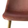 2x Polsterstuhl Samt Metall Rosa 6