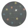 Teppich Textil Grau Gemustert 0