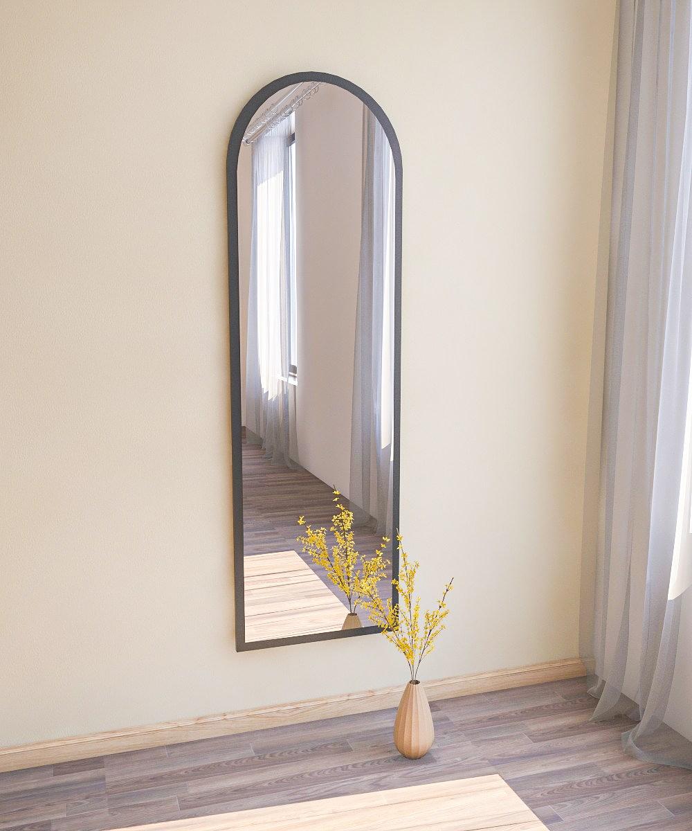 Emma Freestanding Mirror Black 50cm x 160cm 3