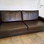 Sofa 2-Sitzer Leder Braun 1