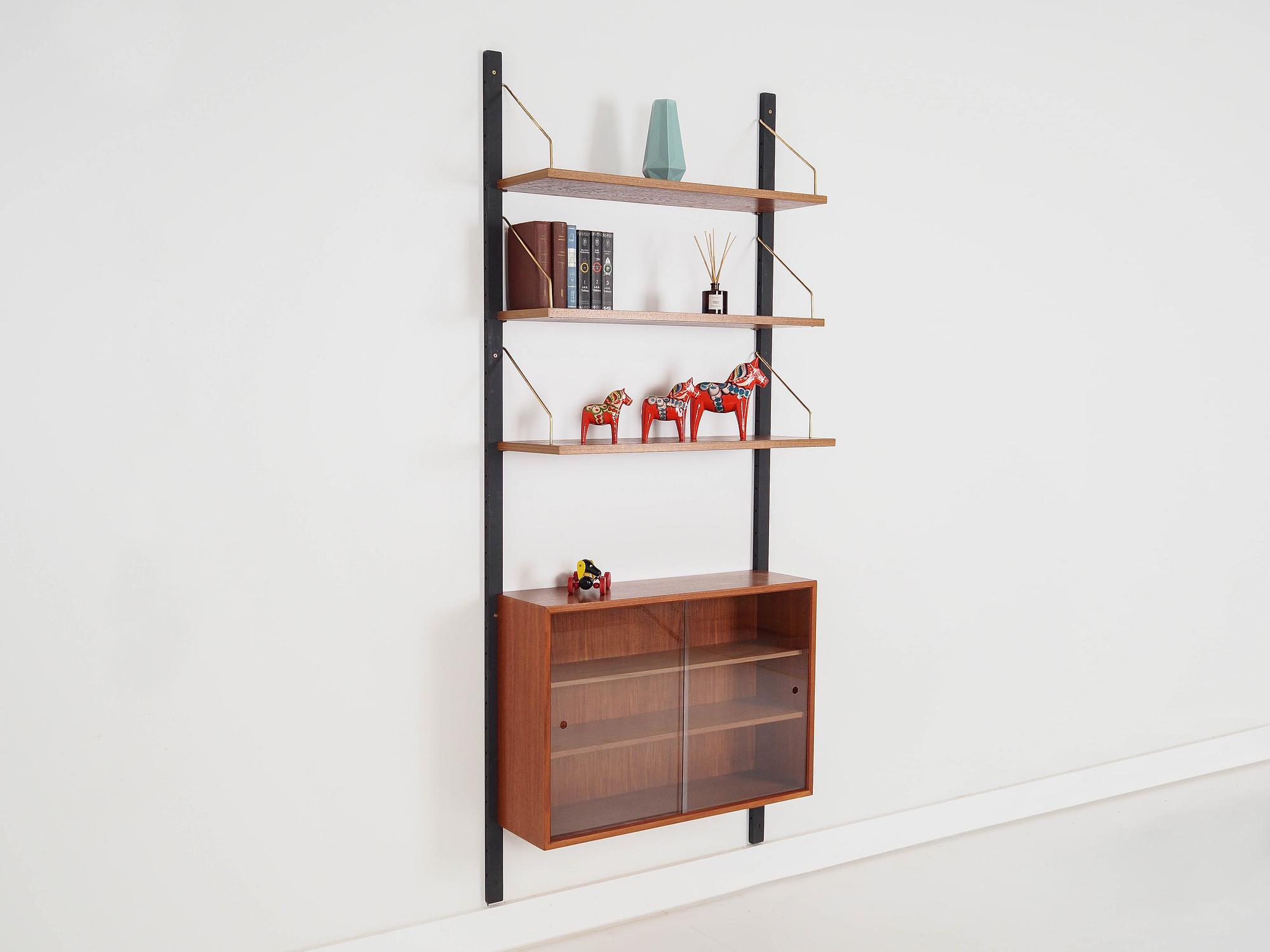 Teak shelf brown 1960s 2